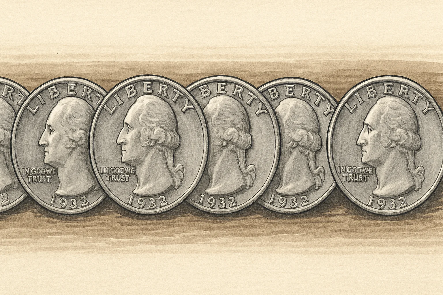 Varieties of a quarter issue 1932.